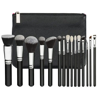 15-Piece Pink Rose Gold Makeup Brush Set