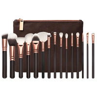15-Piece Pink Rose Gold Makeup Brush Set