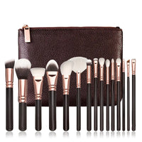 15-Piece Pink Rose Gold Makeup Brush Set