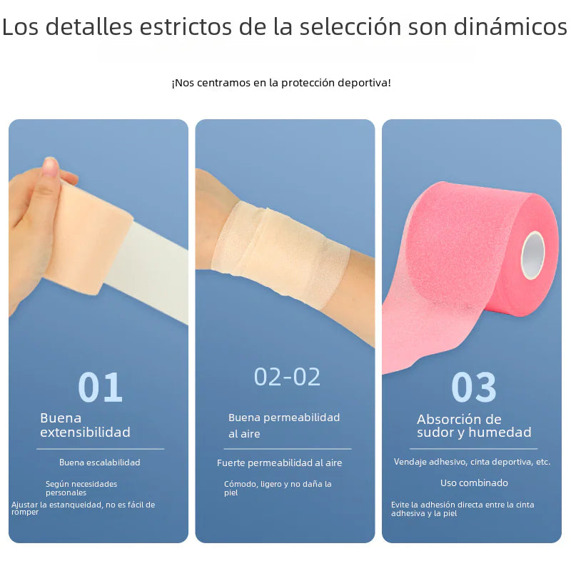 Skin Film for Football Ankle Cushioning Tape and Racket